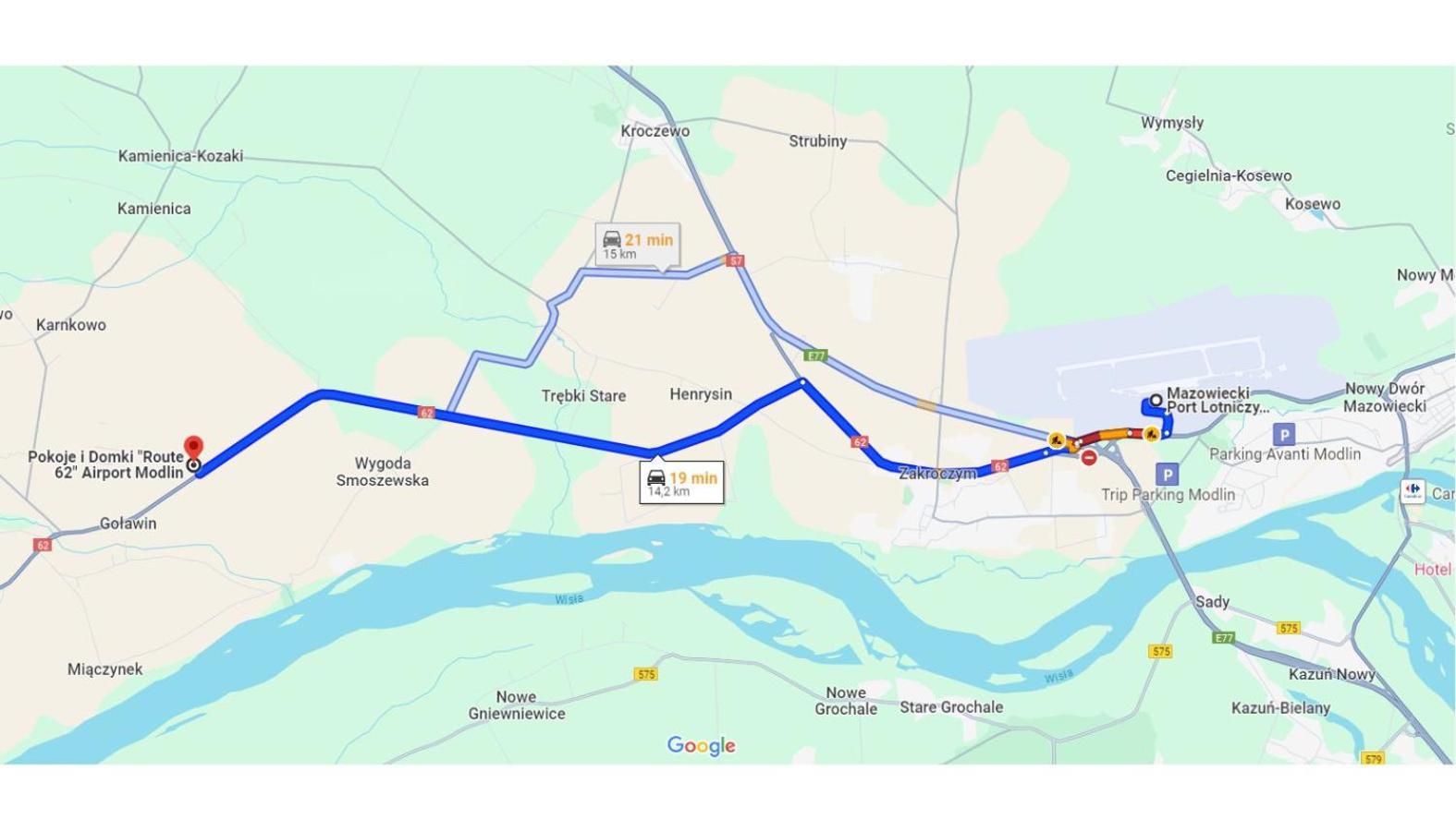 "Route 62" Airport Modlin Villa Golawin Exteriör bild